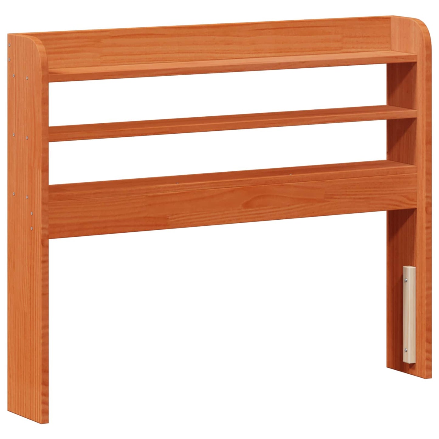 vidaXL Bed Frame with Headboard 2 pcs Wax Brown Solid Pine Wood
