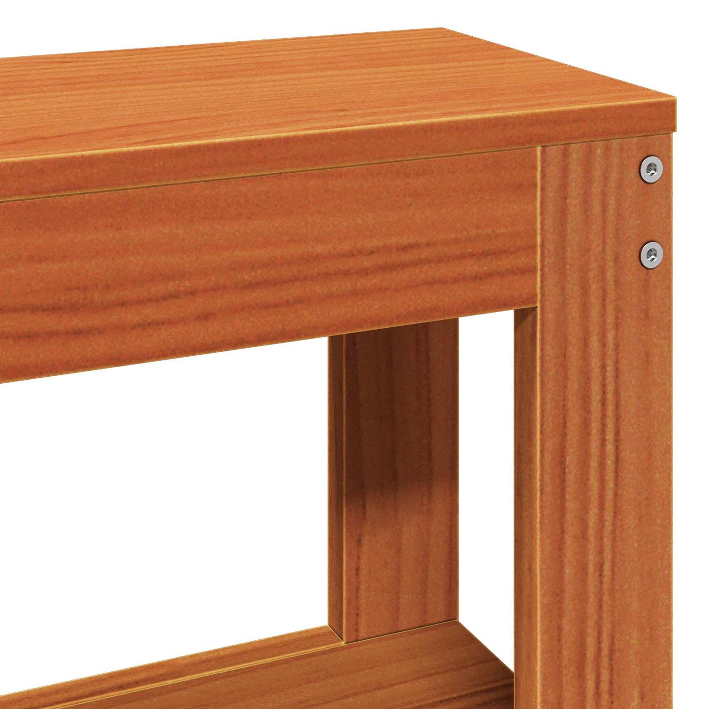 vidaXL Bed Frame with Headboard Wax Brown 160 x 200 cm Solid Pine Wood