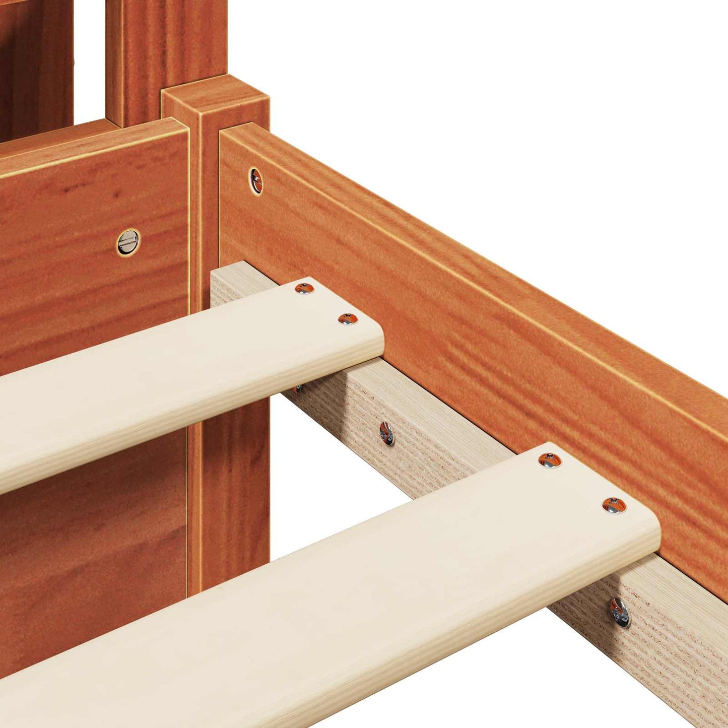 vidaXL Bed Frame with Headboard Wax Brown 160 x 200 cm Solid Pine Wood