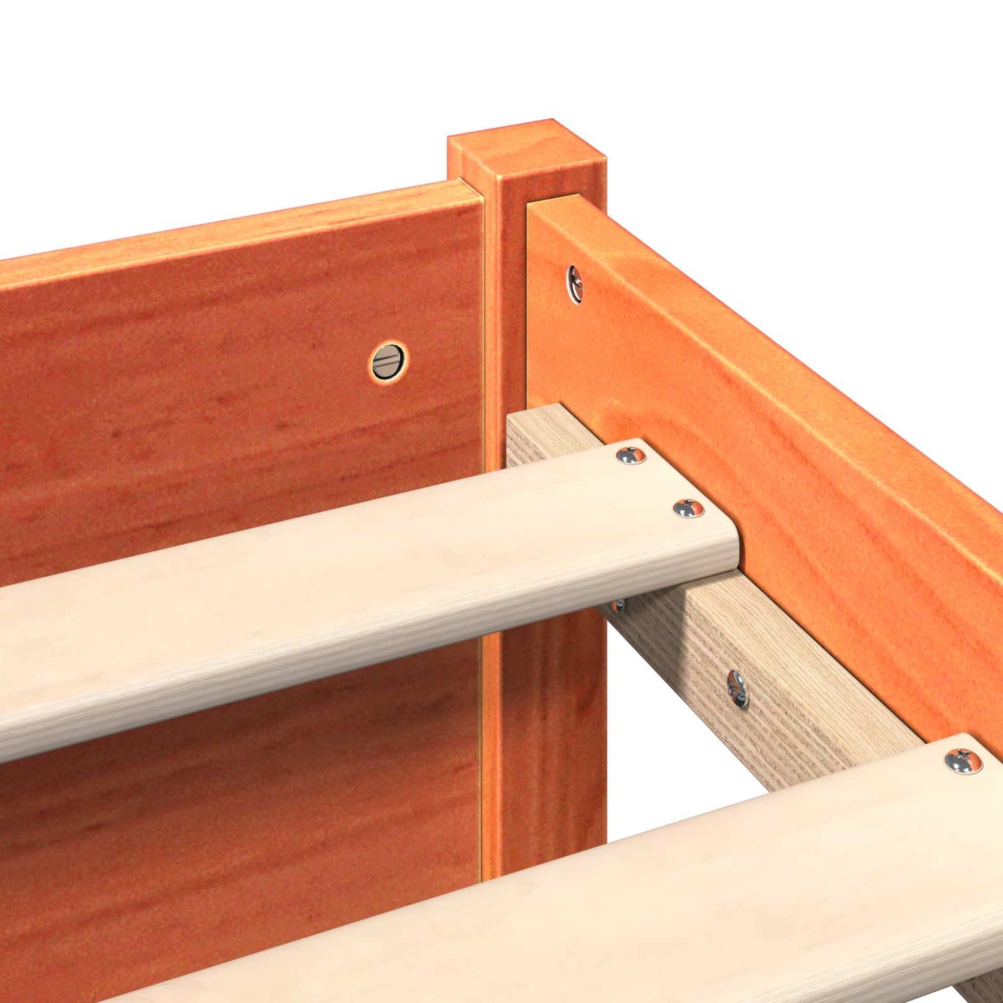 vidaXL Bookcase Bed Frame Wax Brown 180 x 200 cm Solid Pine Wood