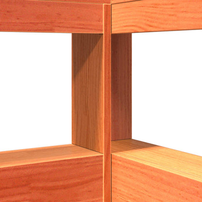 vidaXL Bookcase Bed 2 pcs Wax Brown 200 x 160 cm Solid Pine Wood