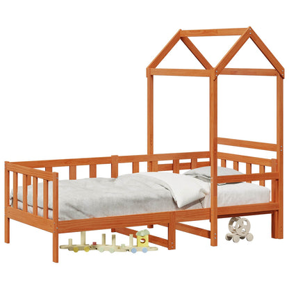 vidaXL Day Bed Set 2 pcs Wax Brown Solid Pine Wood