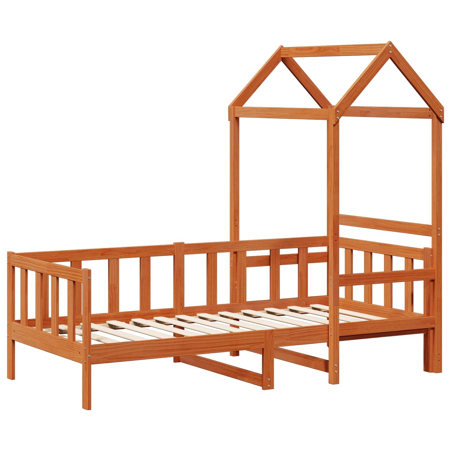 vidaXL Day Bed Set 2 pcs Wax Brown Solid Pine Wood