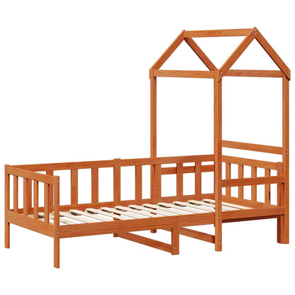vidaXL Day Bed Set 2 pcs Wax Brown Solid Pine Wood
