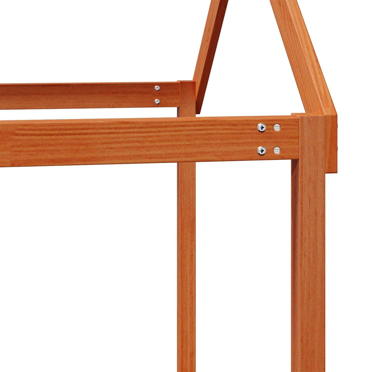 vidaXL Loft Bed Frame Wax Brown 90 x 190 cm Solid Pine Wood