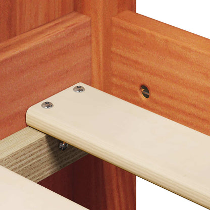 vidaXL Loft Bed Frame Wax Brown 90 x 190 cm Solid Pine Wood