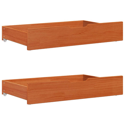 vidaXL Bed Frame with Headboard Wax Brown 70 x 190 cm Solid Pine Wood
