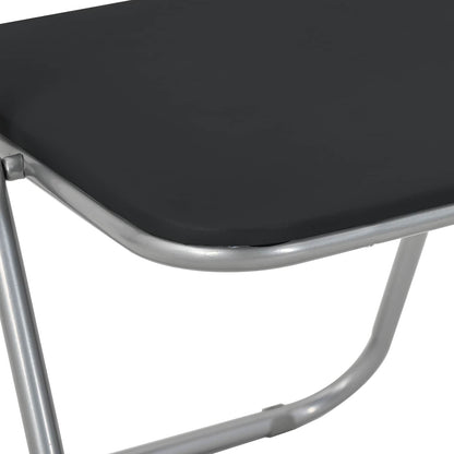vidaXL Folding Chair 2 pcs Black and Grey 48 x 43.5 x 81 cm
