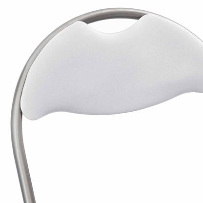 vidaXL Folding Chair 2 pcs White and Grey 48 x 43.5 x 81 cm