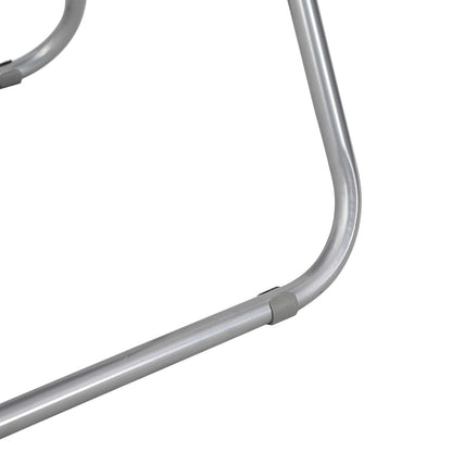 vidaXL Folding Chair 2 pcs White and Grey 48 x 43.5 x 81 cm