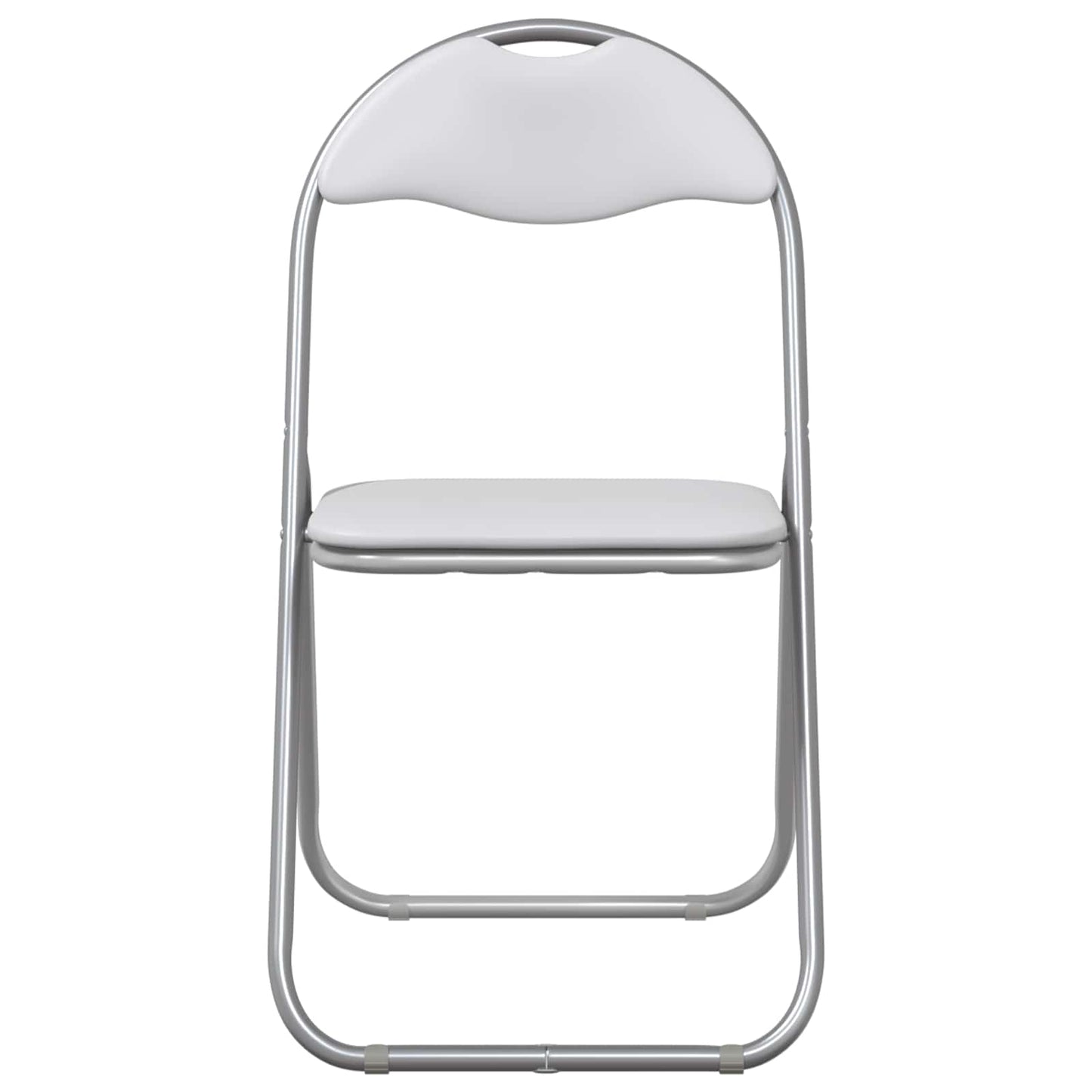 vidaXL Folding Chair 2 pcs White and Grey 48 x 43.5 x 81 cm