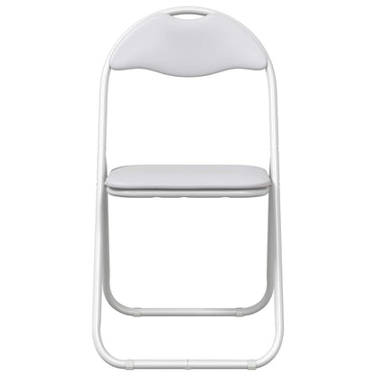 vidaXL Folding Chair 2 pcs White and Grey 48 x 43.5 x 81 cm