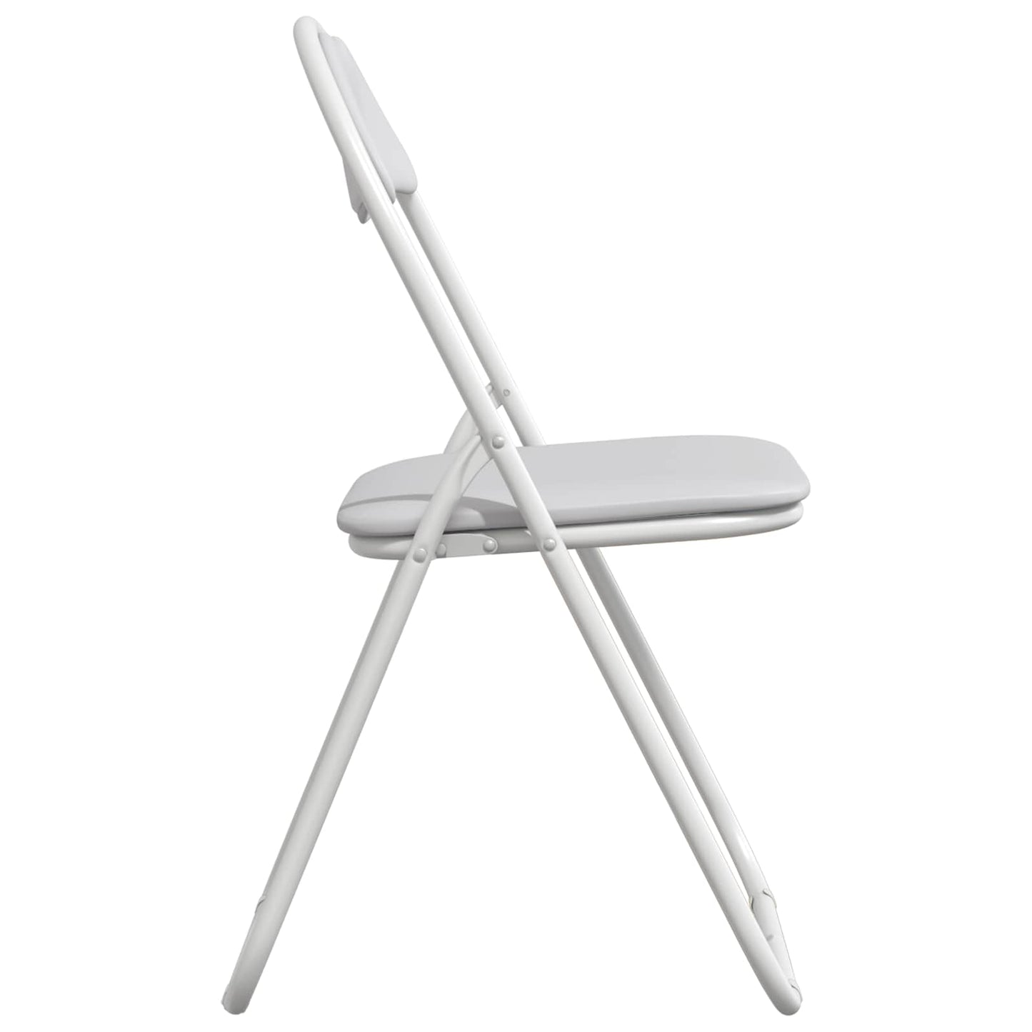vidaXL Folding Chair 2 pcs White and Grey 48 x 43.5 x 81 cm