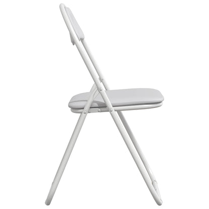 vidaXL Folding Chair 2 pcs White and Grey 48 x 43.5 x 81 cm