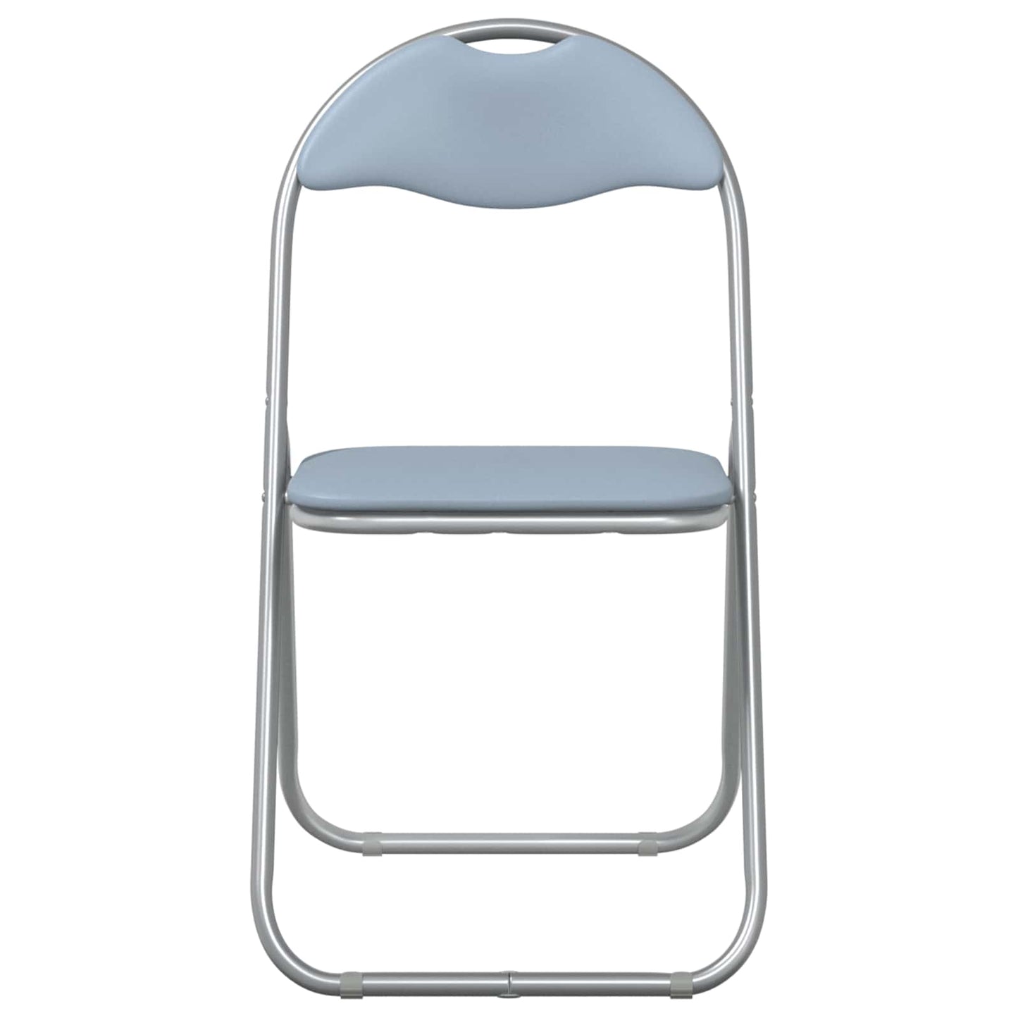 vidaXL Folding Chair 2 pcs Grey 48 x 43.5 x 81 cm Faux Leather