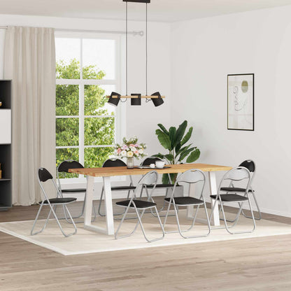 vidaXL Folding Chair 8 pcs Black and Grey 48 x 43.5 x 81 cm