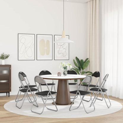 vidaXL Folding Chair 8 pcs Black and Grey 48 x 43.5 x 81 cm