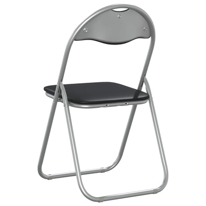 vidaXL Folding Chair 8 pcs Black and Grey 48 x 43.5 x 81 cm