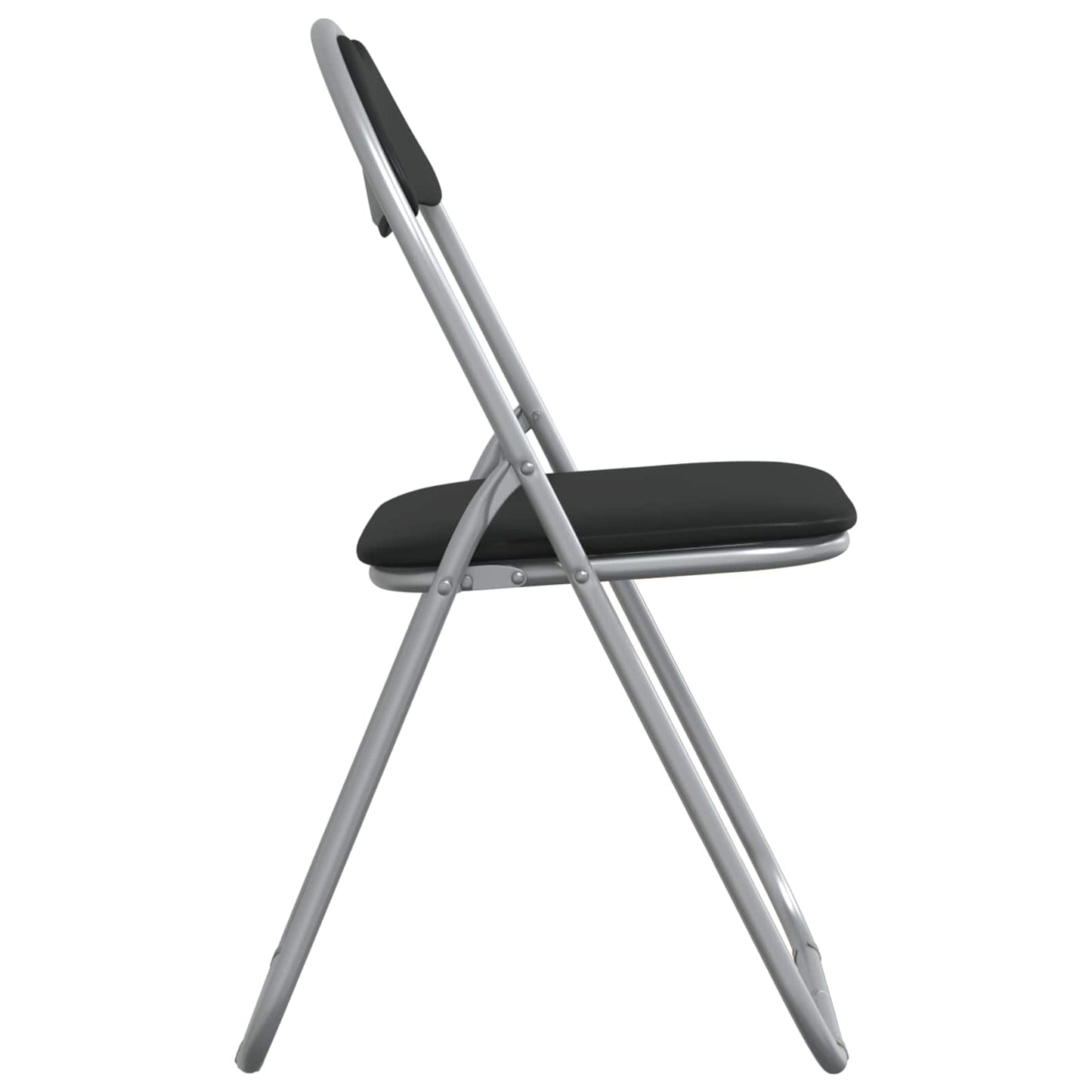 vidaXL Folding Chair 8 pcs Black and Grey 48 x 43.5 x 81 cm