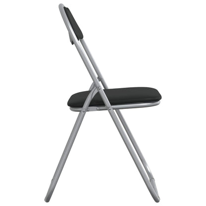 vidaXL Folding Chair 8 pcs Black and Grey 48 x 43.5 x 81 cm