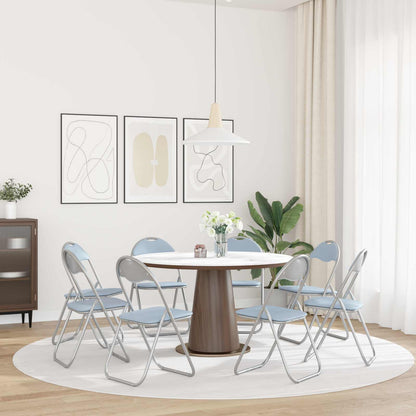 vidaXL Folding Chair 8 pcs Grey 48 x 43.5 x 81 cm Faux Leather