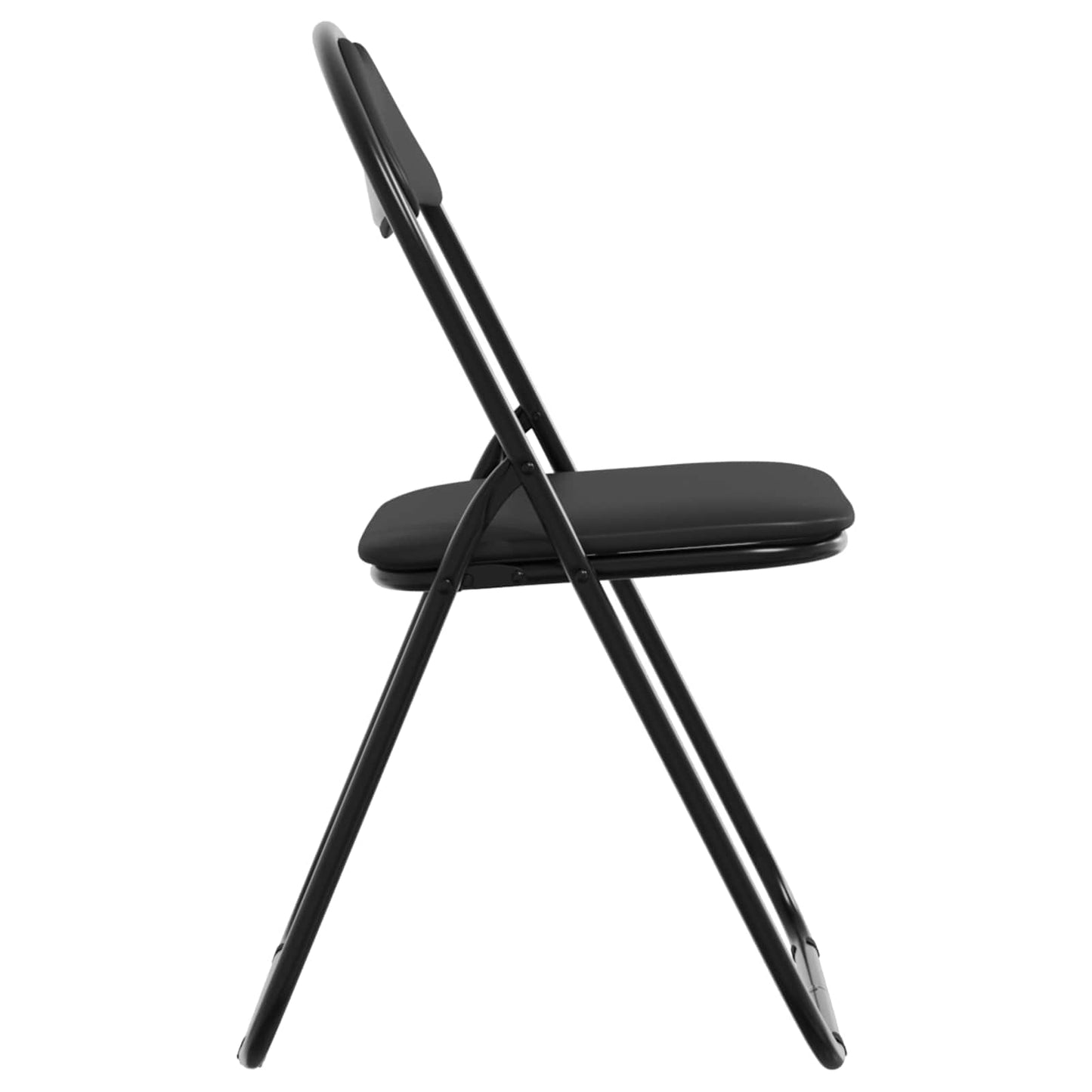 vidaXL Folding Chair 8 pcs Black 48 x 43.5 x 81 cm Faux Leather