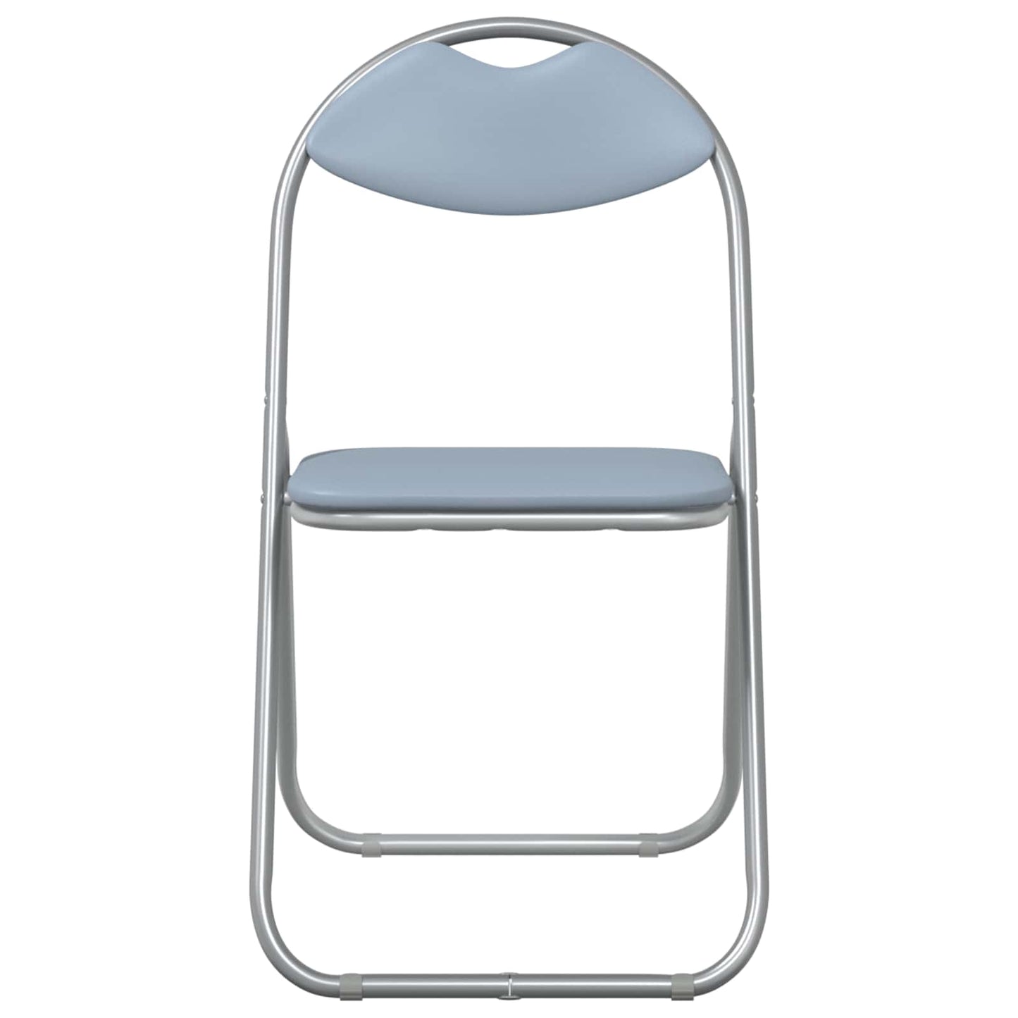 vidaXL Folding Chair 2 pcs Grey 48 x 43.5 x 81 cm Faux Leather