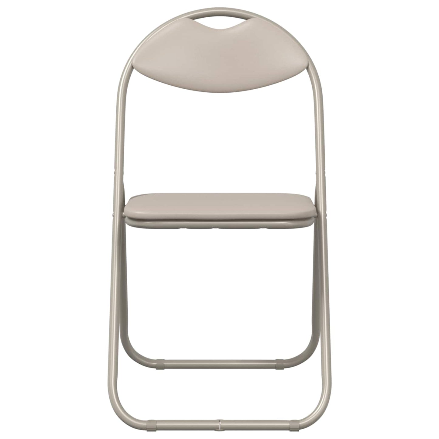 vidaXL Folding Chair 2 pcs Sand 48 x 43.5 x 81 cm Faux Leather