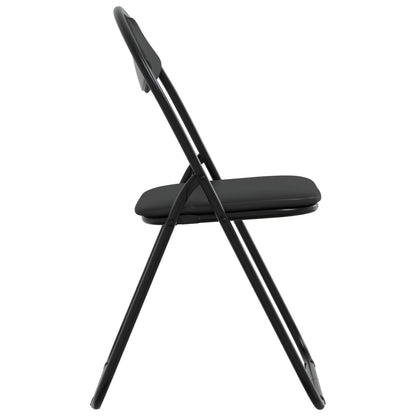 vidaXL Folding Chair 2 pcs Black 48 x 43.5 x 81 cm Faux Leather