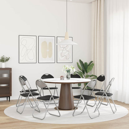 vidaXL Folding Chair 8 pcs Black and Grey 48 x 43.5 x 81 cm
