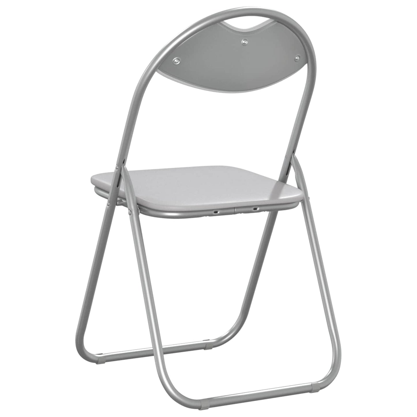 vidaXL Folding Chair 8 pcs White and Grey 48 x 43.5 x 81 cm