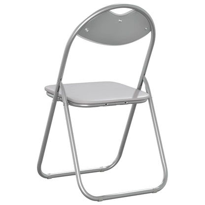vidaXL Folding Chair 8 pcs White and Grey 48 x 43.5 x 81 cm