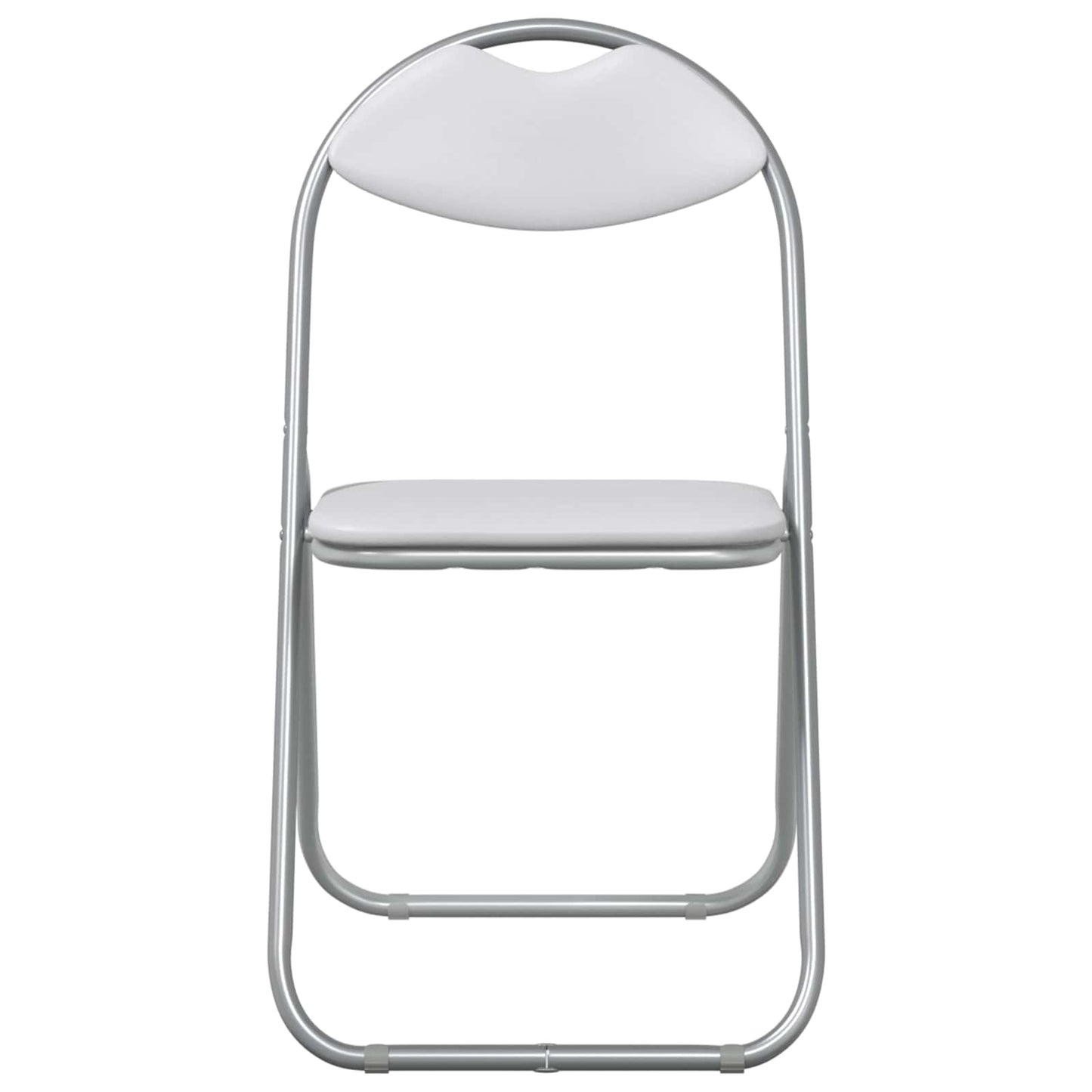 vidaXL Folding Chair 8 pcs White and Grey 48 x 43.5 x 81 cm
