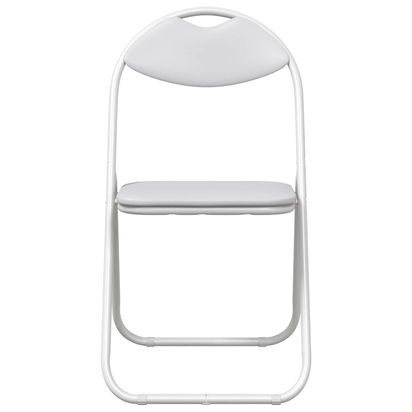 vidaXL Folding Chair 8 pcs White 48 x 43.5 x 81 cm Faux Leather