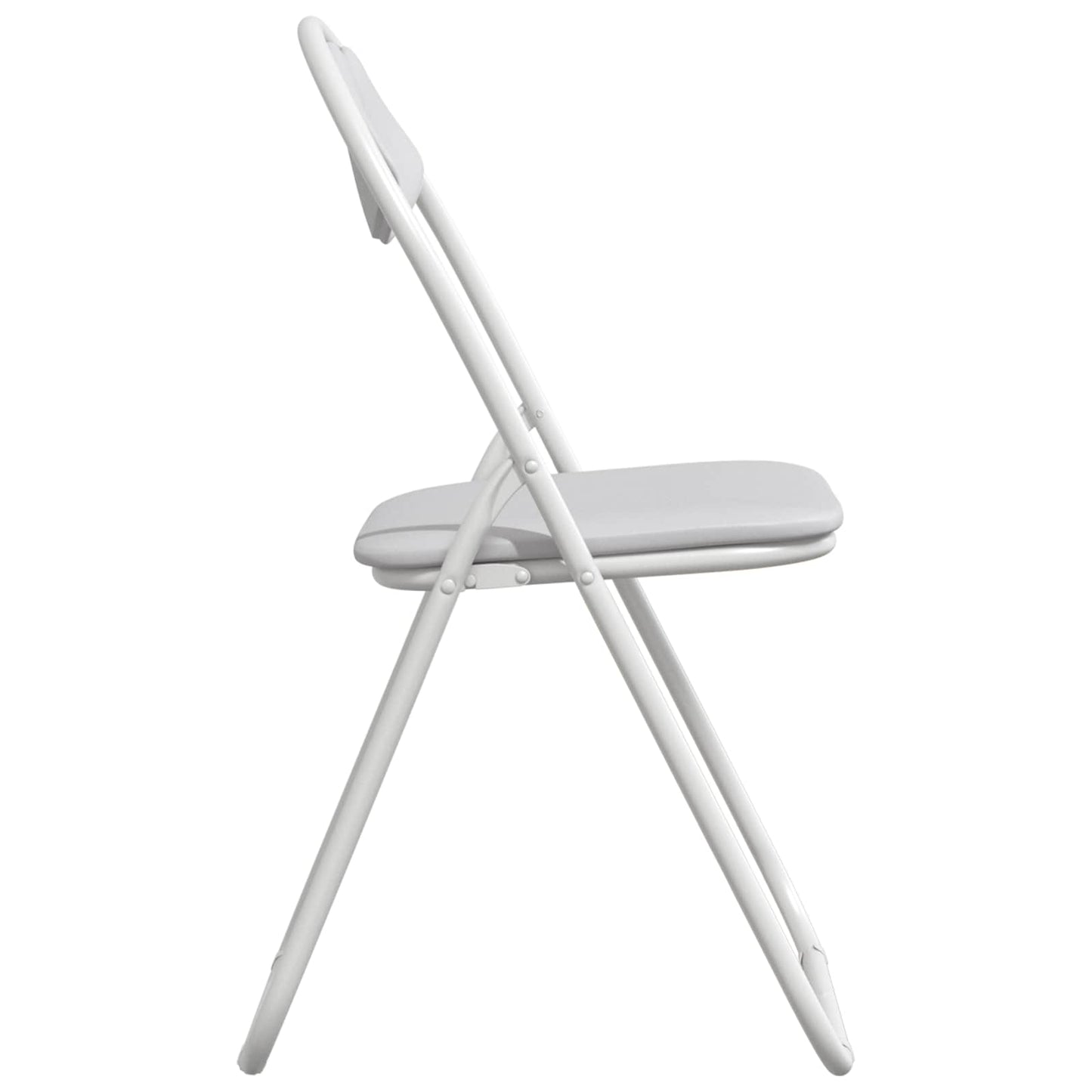 vidaXL Folding Chair 8 pcs White 48 x 43.5 x 81 cm Faux Leather