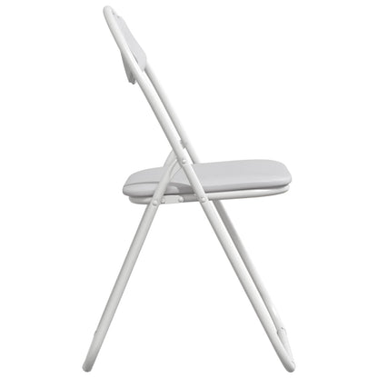 vidaXL Folding Chair 8 pcs White 48 x 43.5 x 81 cm Faux Leather