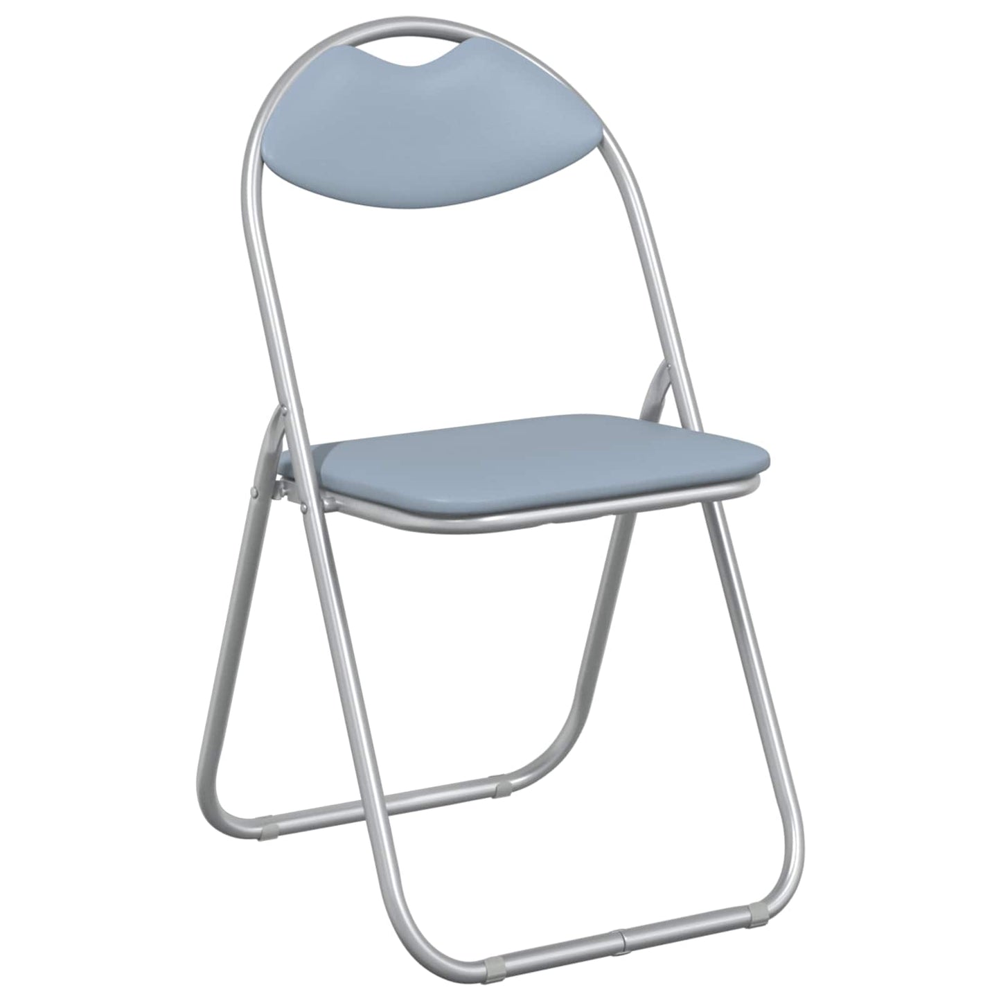 vidaXL Folding Chair 8 pcs Grey 48 x 43.5 x 81 cm Faux Leather