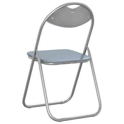 vidaXL Folding Chair 8 pcs Grey 48 x 43.5 x 81 cm Faux Leather
