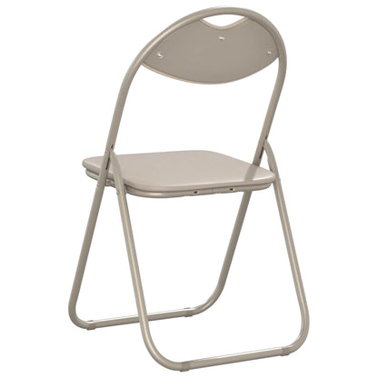 vidaXL Folding Chair 8 pcs Sand 48 x 43.5 x 81 cm Faux Leather