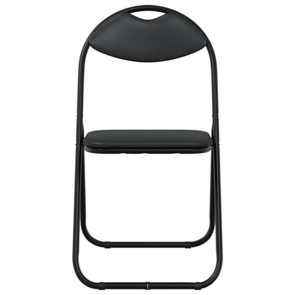vidaXL Folding Chair 8 pcs Black 48 x 43.5 x 81 cm Faux Leather