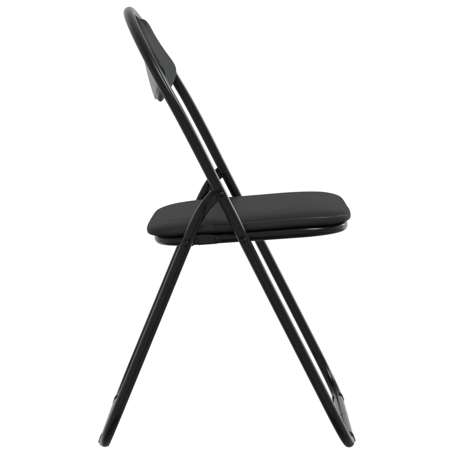vidaXL Folding Chair 8 pcs Black 48 x 43.5 x 81 cm Faux Leather
