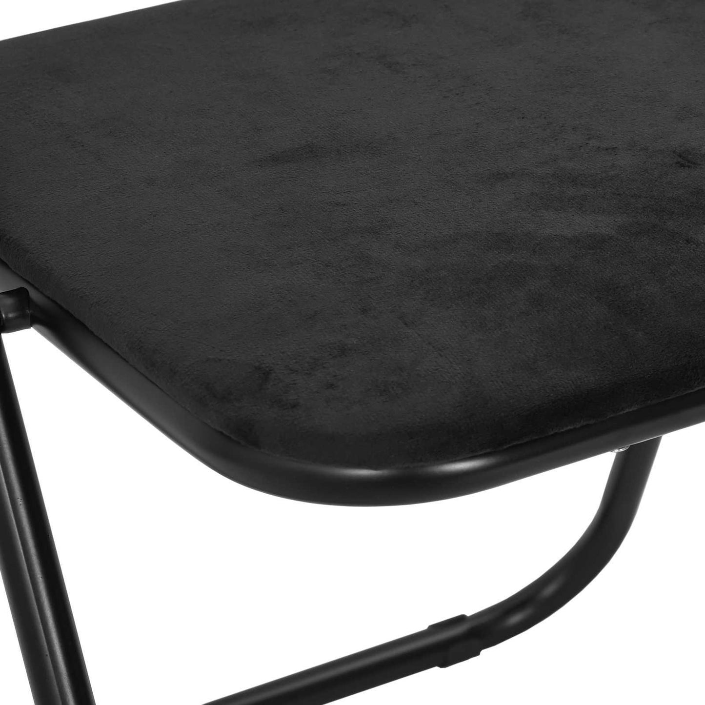 vidaXL Folding Chair 2 pcs Black 48 x 44 x 78 cm Velvet