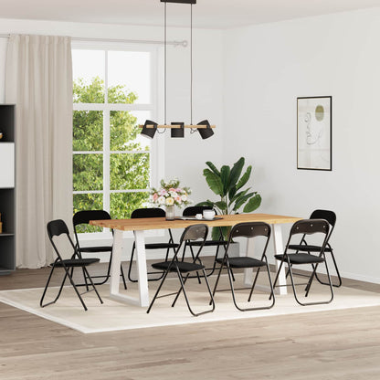 vidaXL Folding Chair 8 pcs Black 48 x 44 x 78 cm Velvet