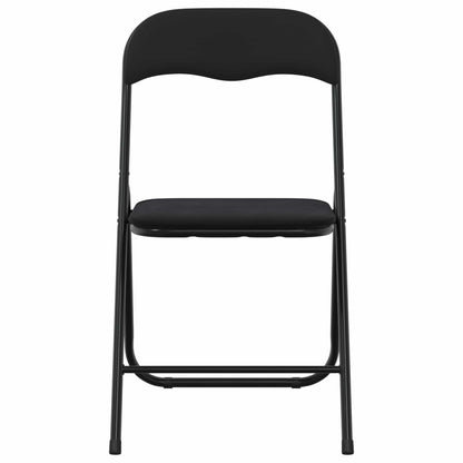 vidaXL Folding Chair 8 pcs Black 48 x 44 x 78 cm Velvet