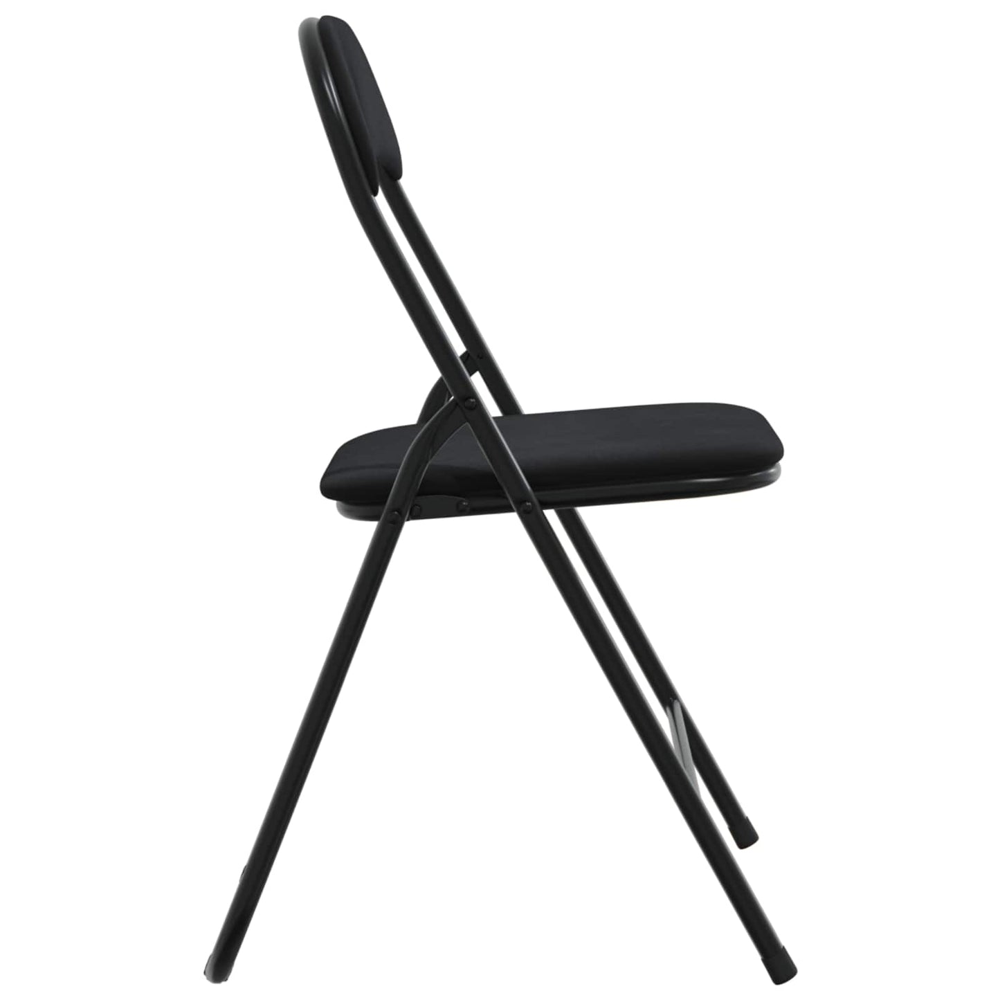 vidaXL Folding Chair 8 pcs Black 48 x 44 x 78 cm Velvet