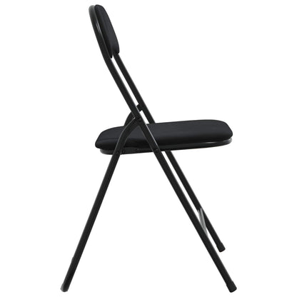 vidaXL Folding Chair 8 pcs Black 48 x 44 x 78 cm Velvet