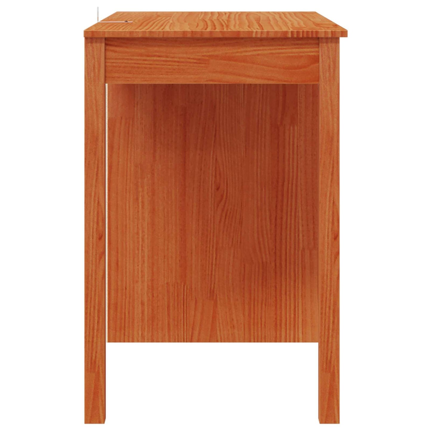 vidaXL Desk with Drawer Wax Brown 100 x 50 x 74 cm Solid Pine Wood