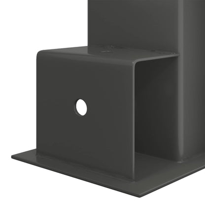 vidaXL Firewood Stack Aid 2 pcs Anthracite 34 x 10 x 15 cm Steel