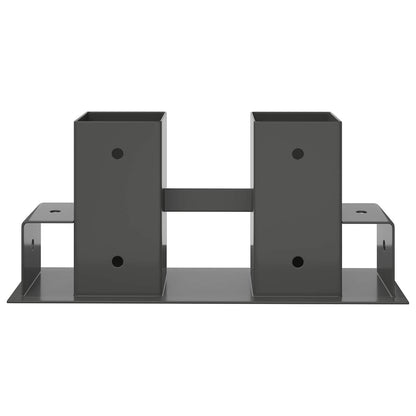 vidaXL Firewood Stack Aid 4 pcs Anthracite 34 x 10 x 15 cm Steel