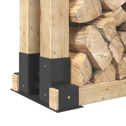 vidaXL Firewood Stack Aid 4 pcs Anthracite 34 x 10 x 15 cm Steel